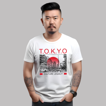 Man's T-shirt -Tokyo culture