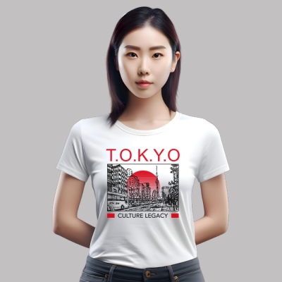 Women's  T-shirt -Tokyo culture